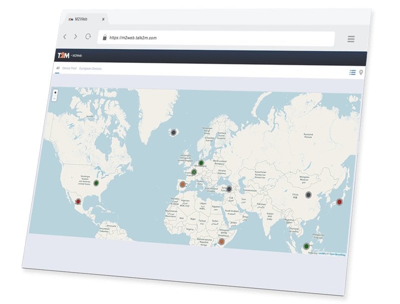 La nueva versión de M2Web ofrece una supervisión sencilla de los KPIs (key performance indicators, indicadores clave de rendimiento) de las máquinas conectadas a Ewon